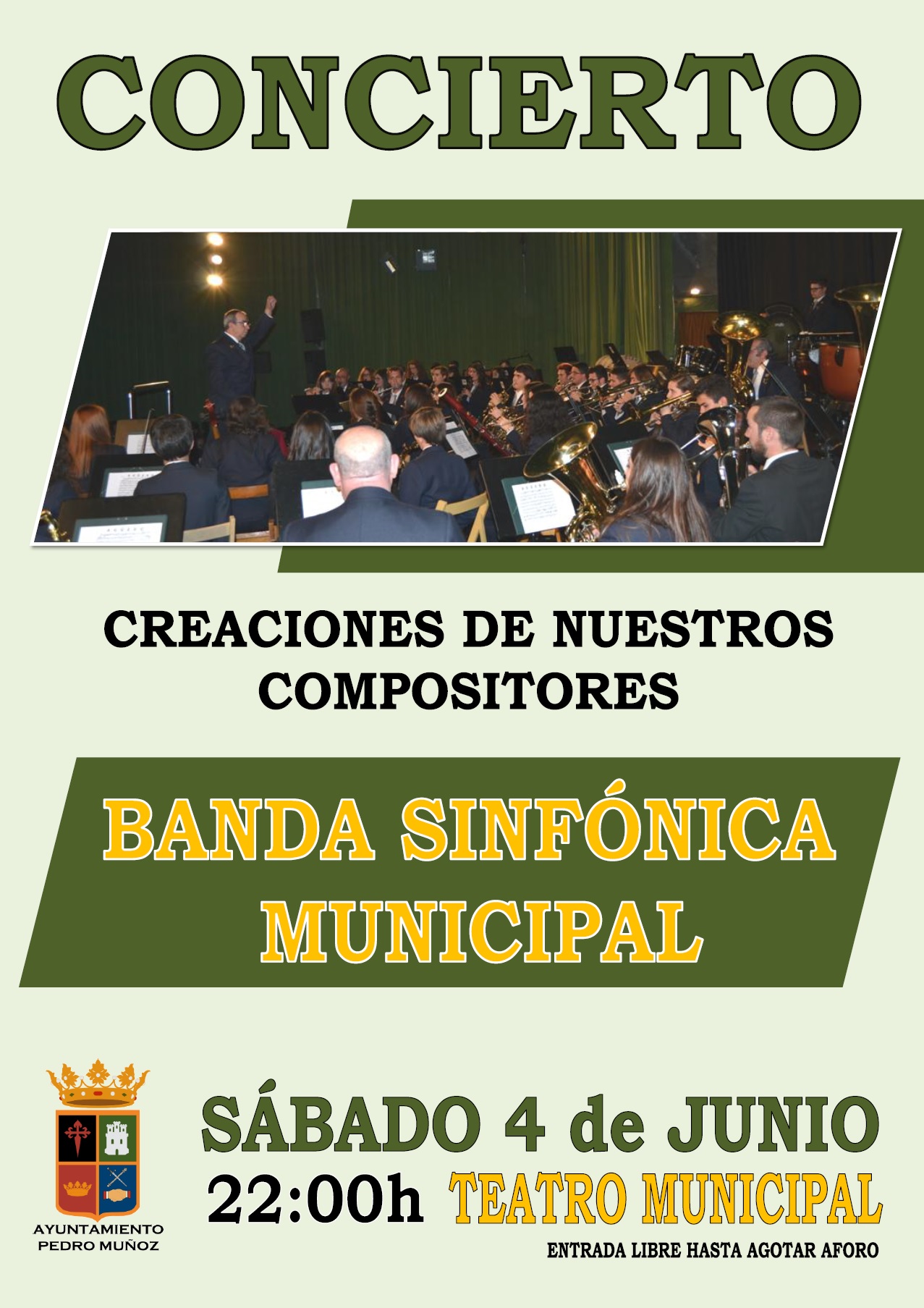 La Banda Sinfónica Municipal ofrecerá un concierto el sábado 4 de junio, a las 22:00h