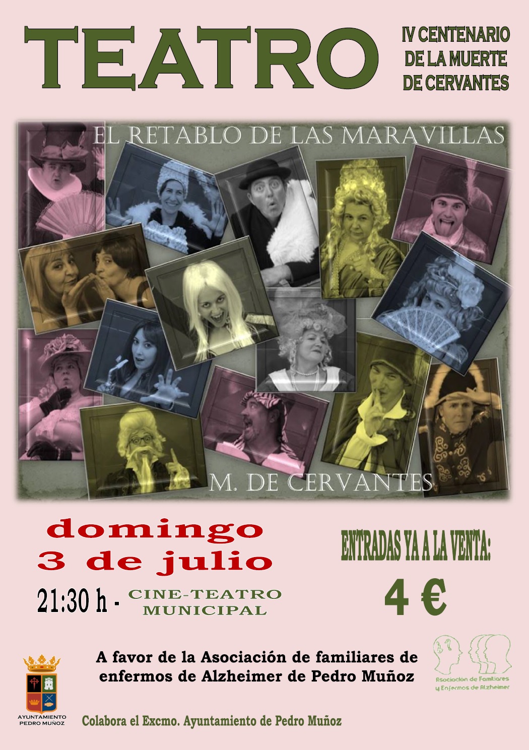 "El Retablo de las Maravillas" de Cervantes a escena en el Cine-Teatro de Pedro Muñoz el Domingo 3 de Julio