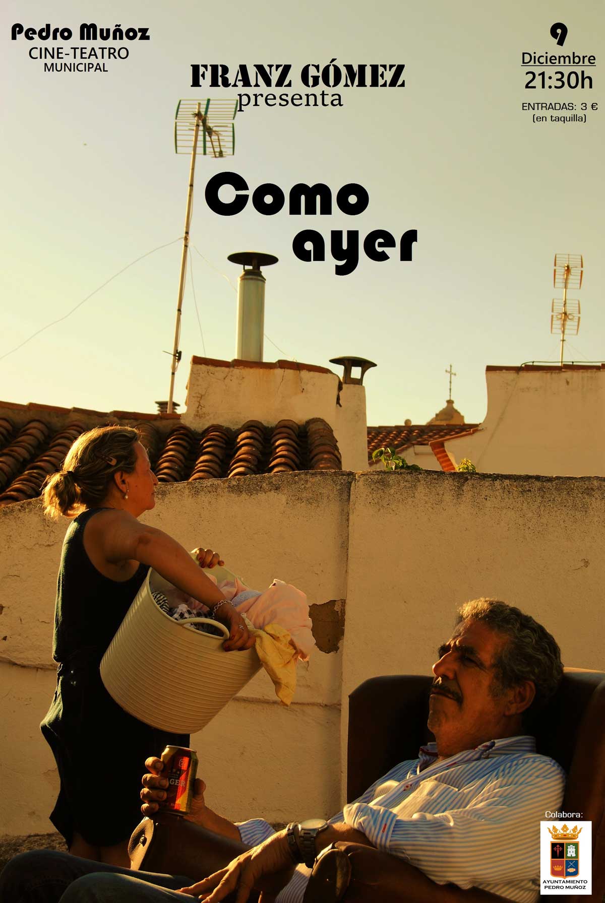 El viernes 9 de diciembre estreno en Pedro Muñoz de "Como ayer", obra escrita y dirigida por Franz Gómez